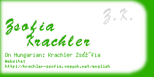 zsofia krachler business card